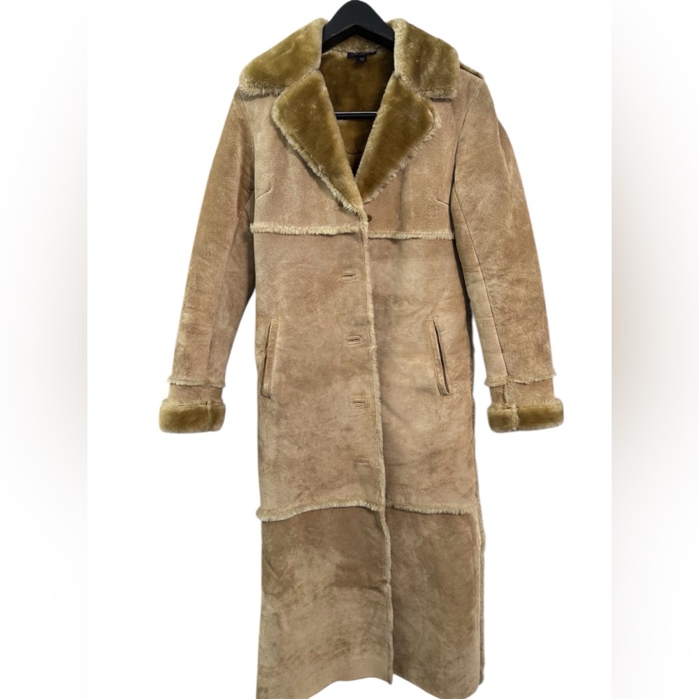 Vintage EXPRESS faux shearling long coat